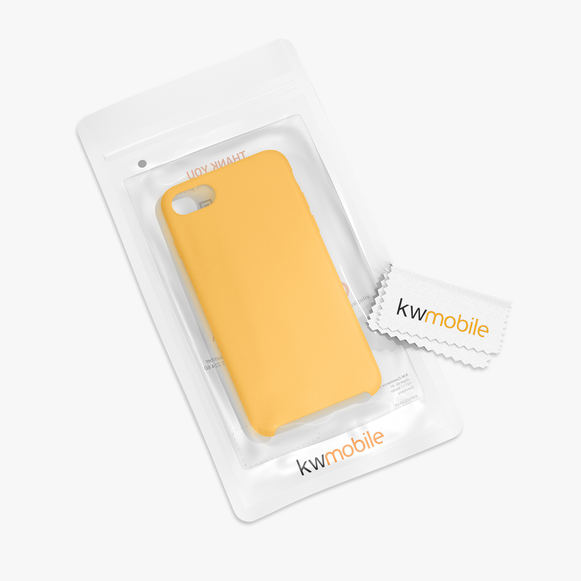 Silikonový TPU kryt kwmobile pro iPhone SE 2022/2020/8/7 - mango