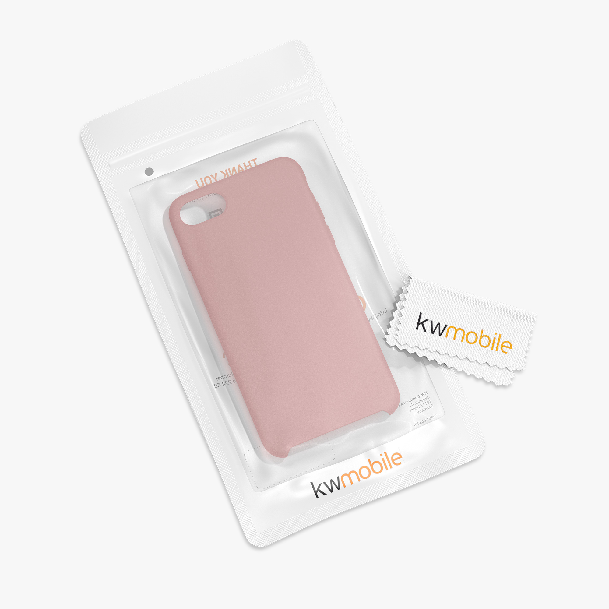 Silikonový TPU kryt kwmobile pro iPhone SE 2022/2020/8/7 - zimní růže