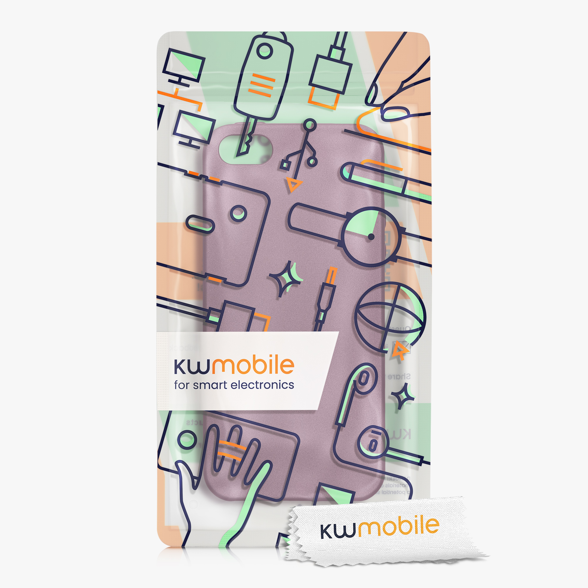 Metalický TPU kryt kwmobile pro iPhone SE (1. generace 2016) / iPhone 5 / iPhone 5S - metalická levandulová