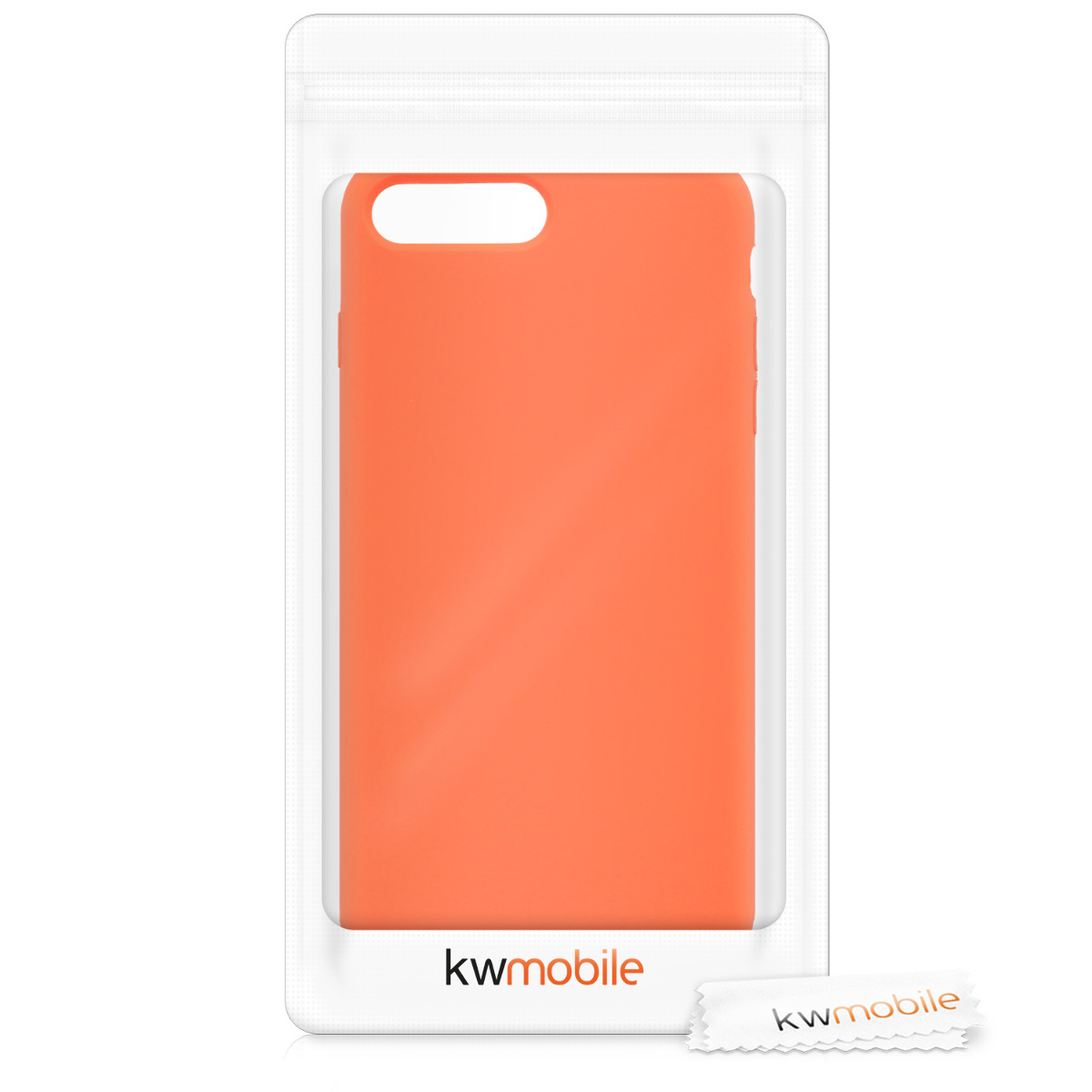 Silikonový kryt kwmobile pro Apple iPhone 7 Plus / iPhone 8 Plus - oranžová