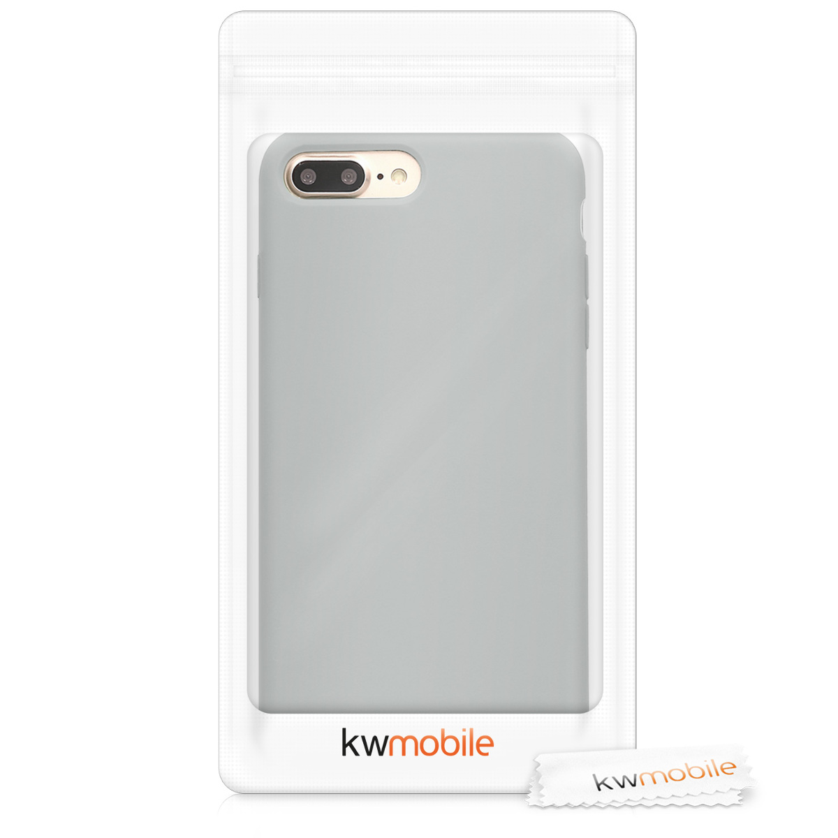 Silikonový kryt kwmobile pro Apple iPhone 7 Plus / iPhone 8 Plus - šedá