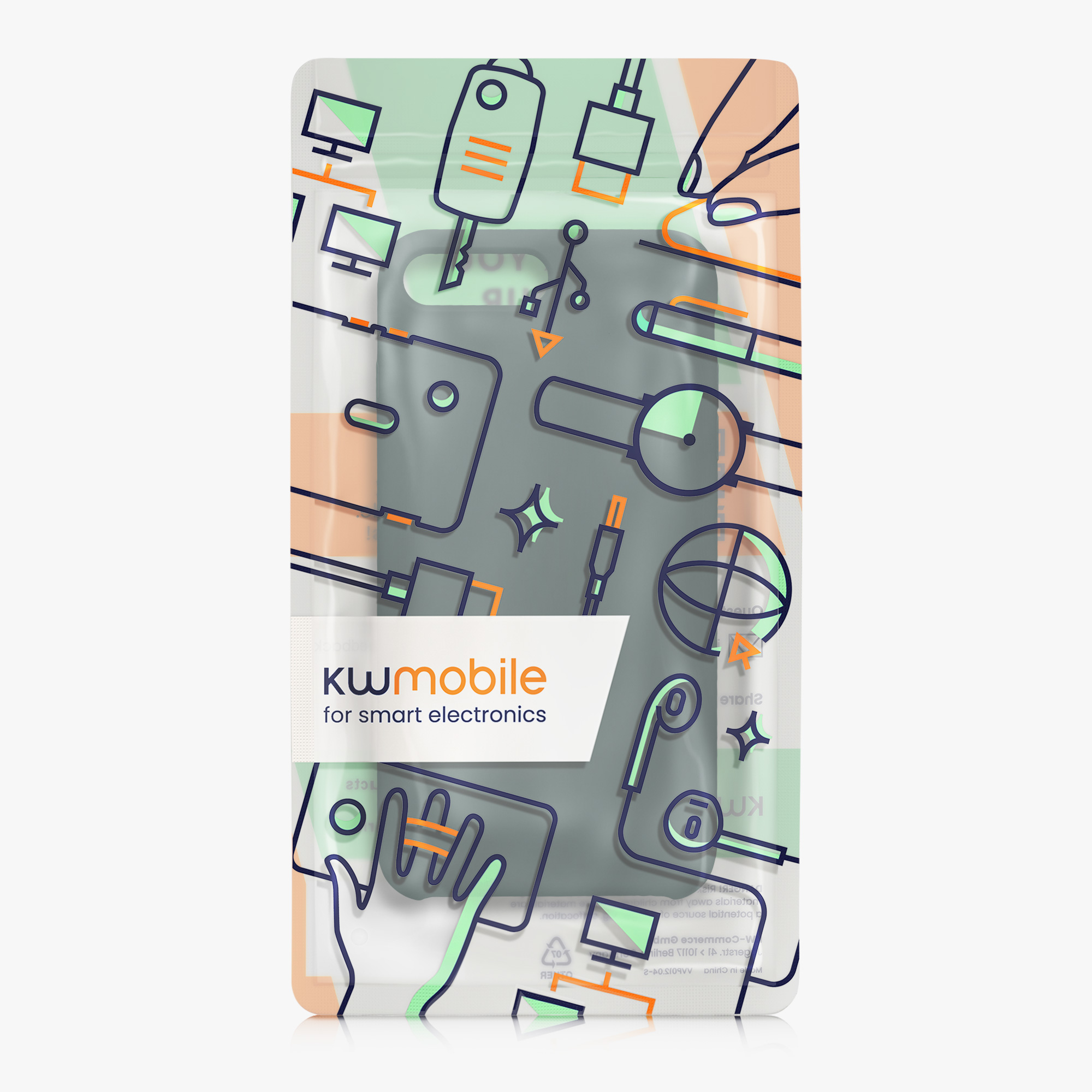 Silikonový kryt kwmobile pro Apple iPhone 7 Plus / iPhone 8 Plus - modrá, zelená