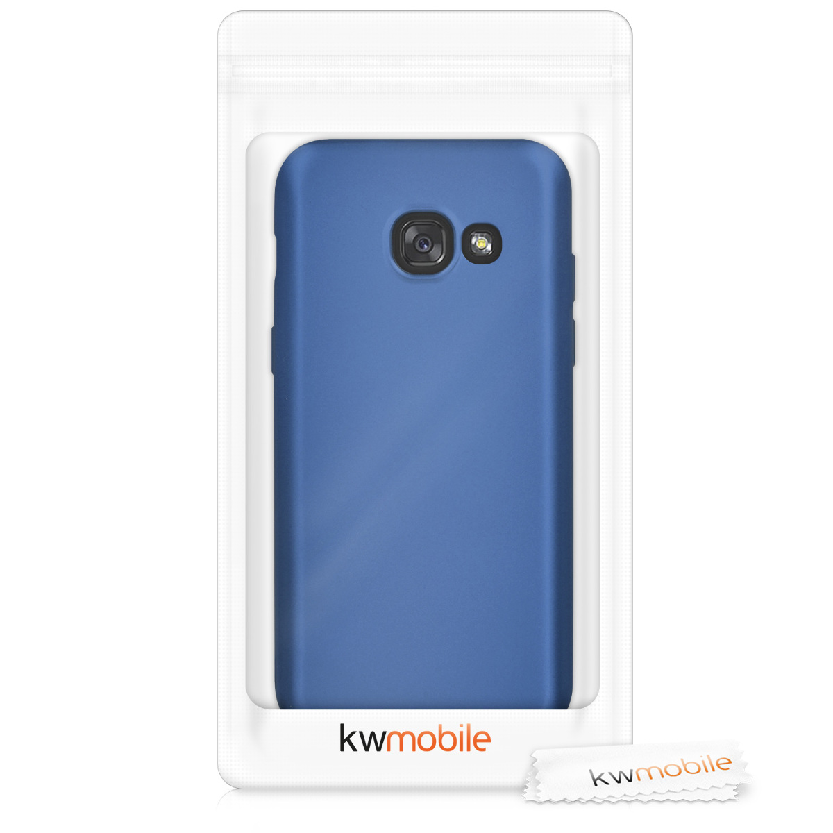Kryt na mobil Samsung Galaxy A3 (2017) kwmobile TPU metalický Metalická modrá