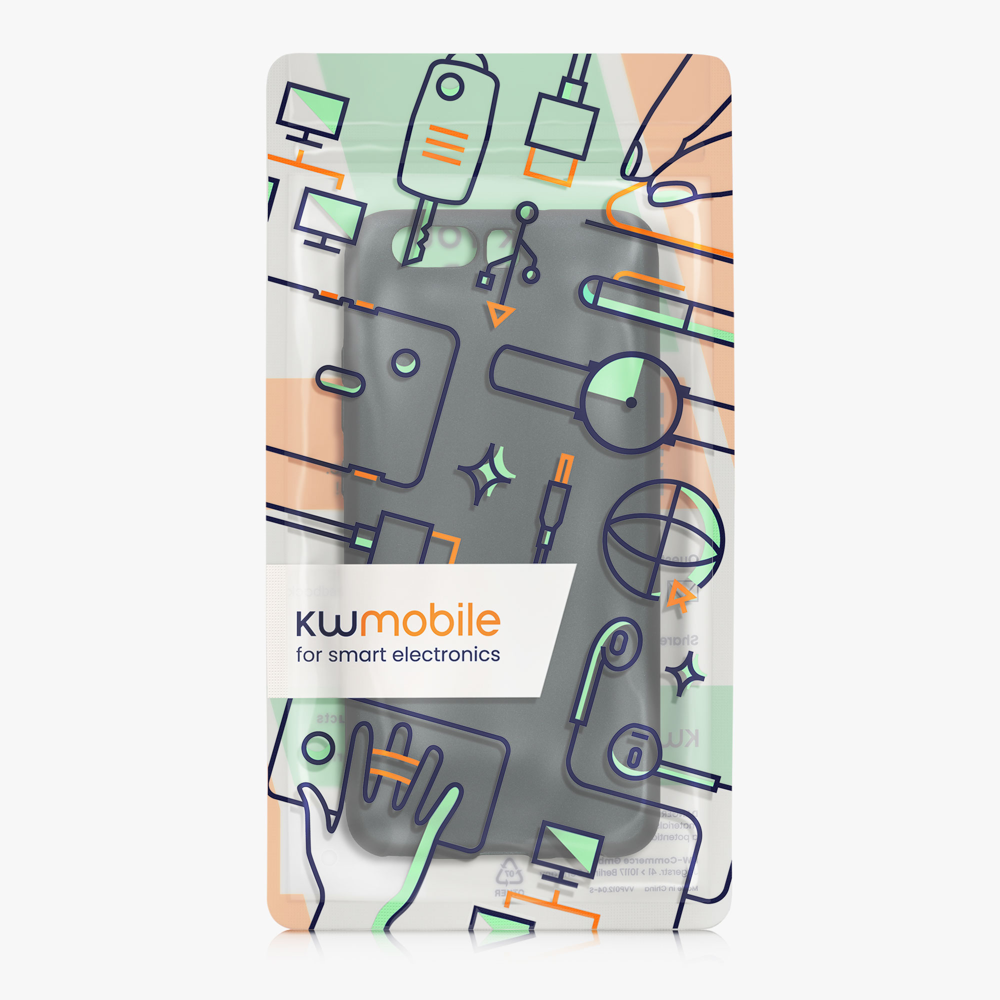 Kryt kwmobile pro Huawei P10, metalicky petrolejová