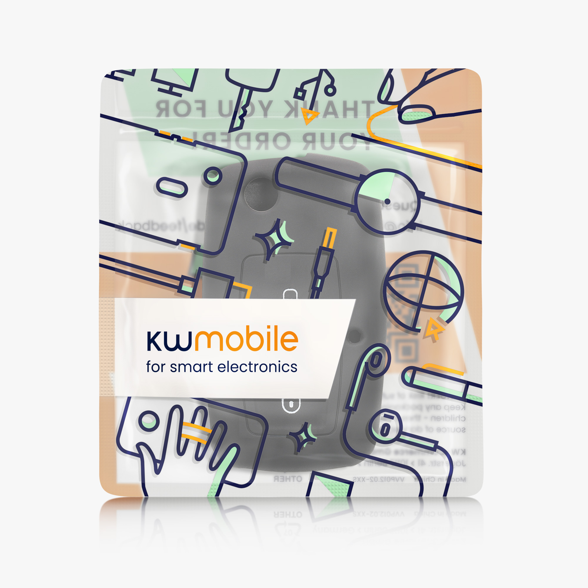 Pouzdro na klíč od auta kwmobile pro VW / Škoda / SEAT klíč - černá