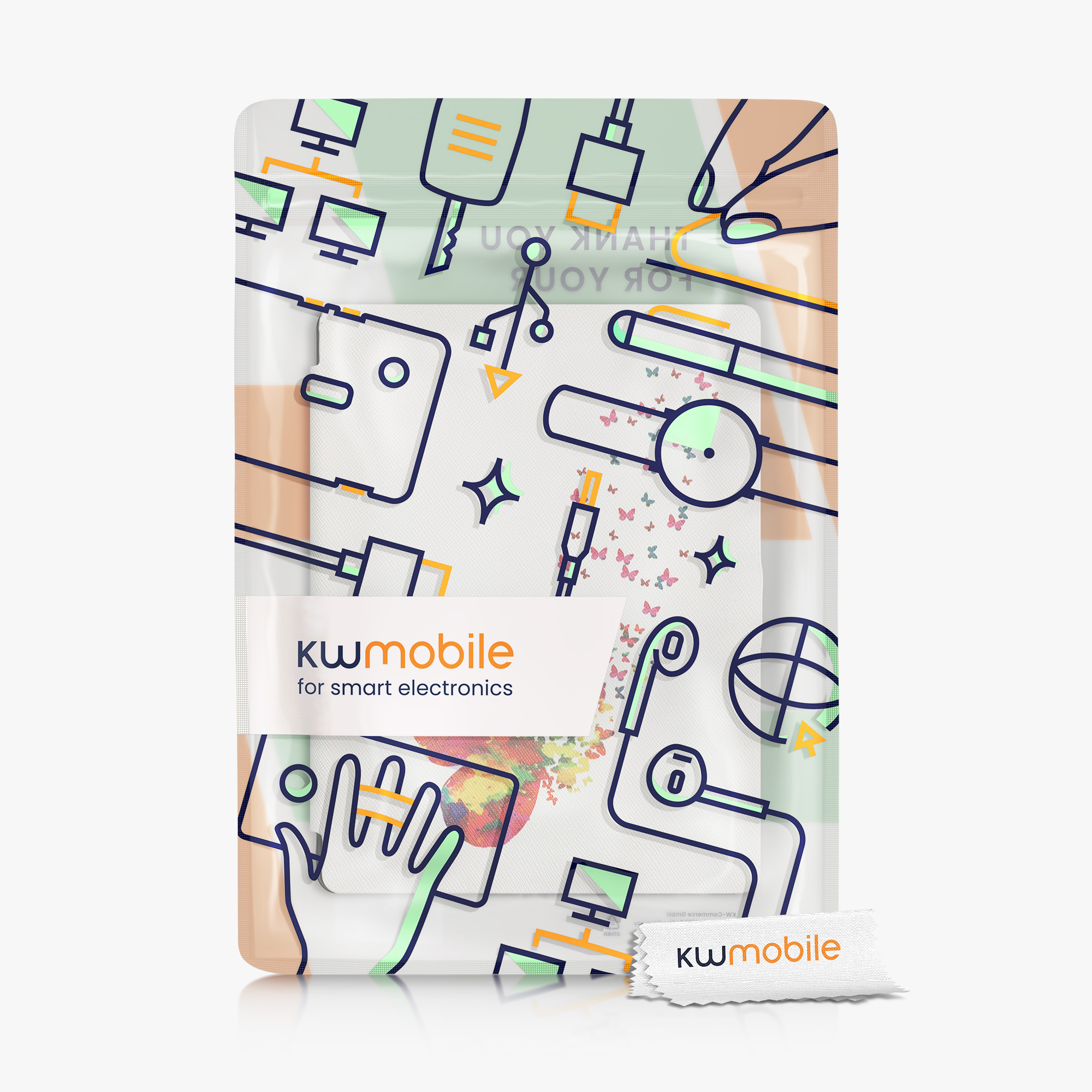 Flip pouzdro na čtečku Kobo Aura H2O Edition 2 Butterfly Swarm se stojánkem