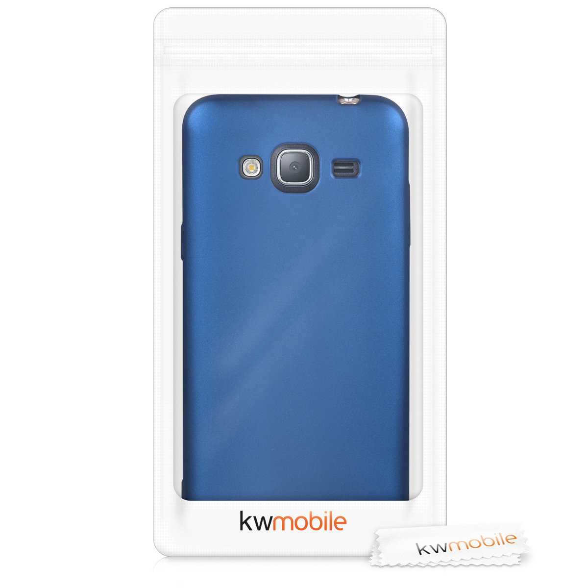 Metalický kryt na mobil Samsung Galaxy J3 (2016) DUOS kwmobile metalicky modrý