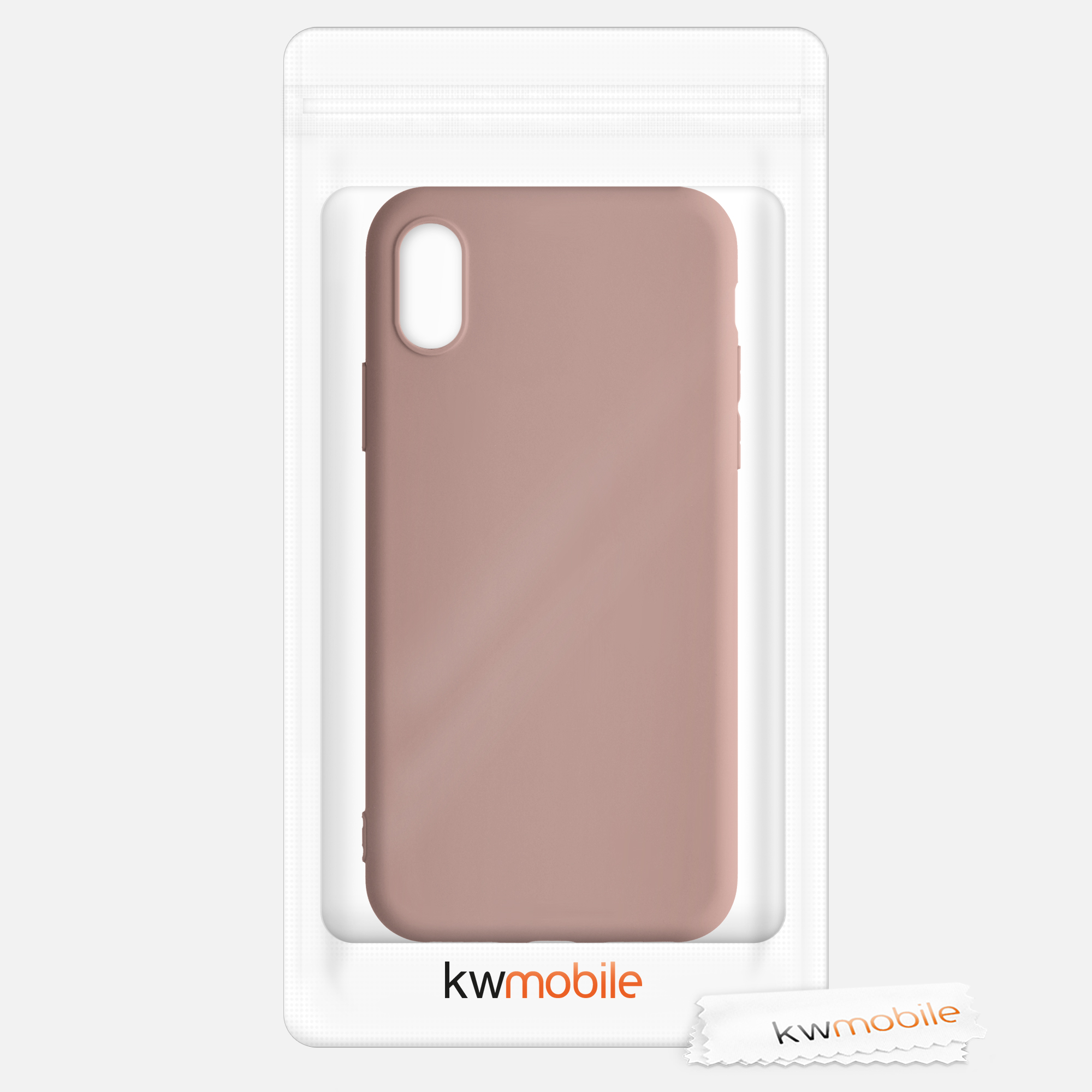 Silikonový kryt na mobil kwmobile pro Apple iPhone X - růžová Winter Rose