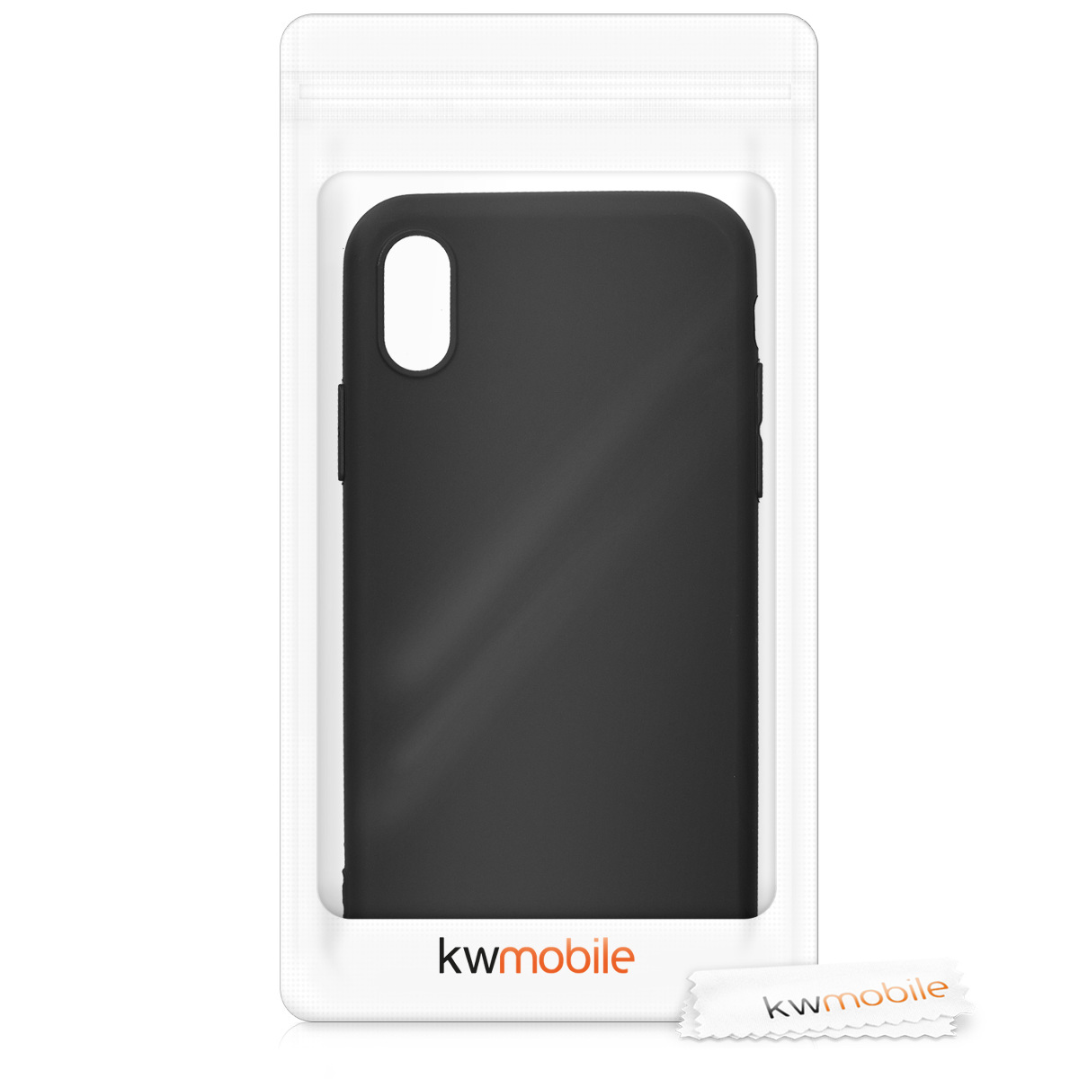 Silikonový kryt na mobil kwmobile pro Apple iPhone X - matná černá
