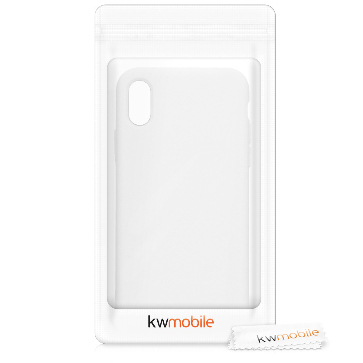 Silikonový kryt na mobil kwmobile pro Apple iPhone X - bílá
