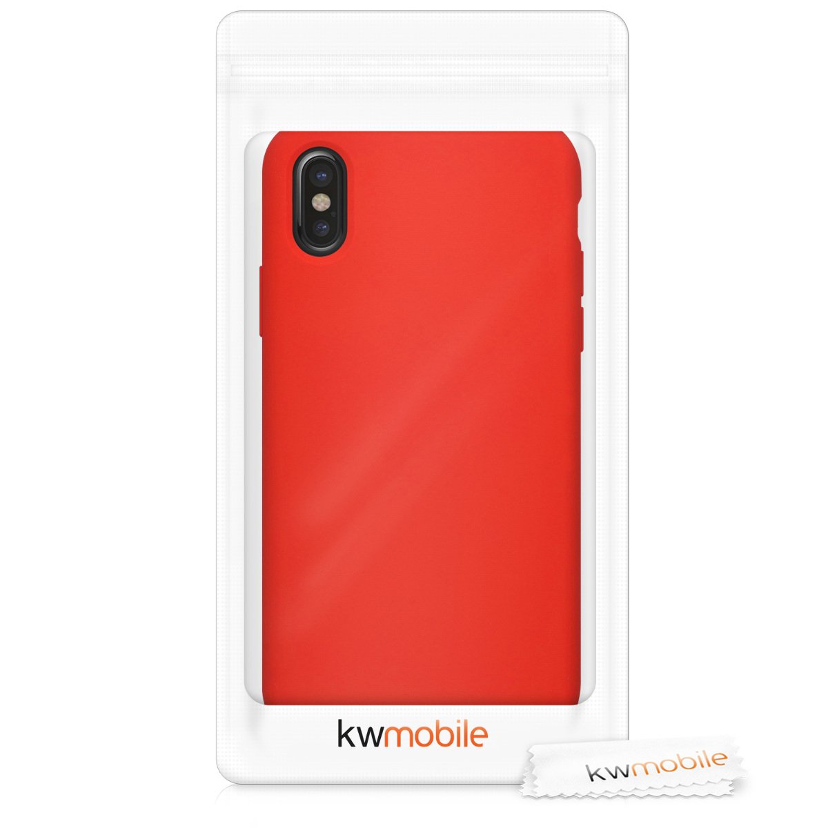 Silikonový kryt na mobil kwmobile pro Apple iPhone X - červená