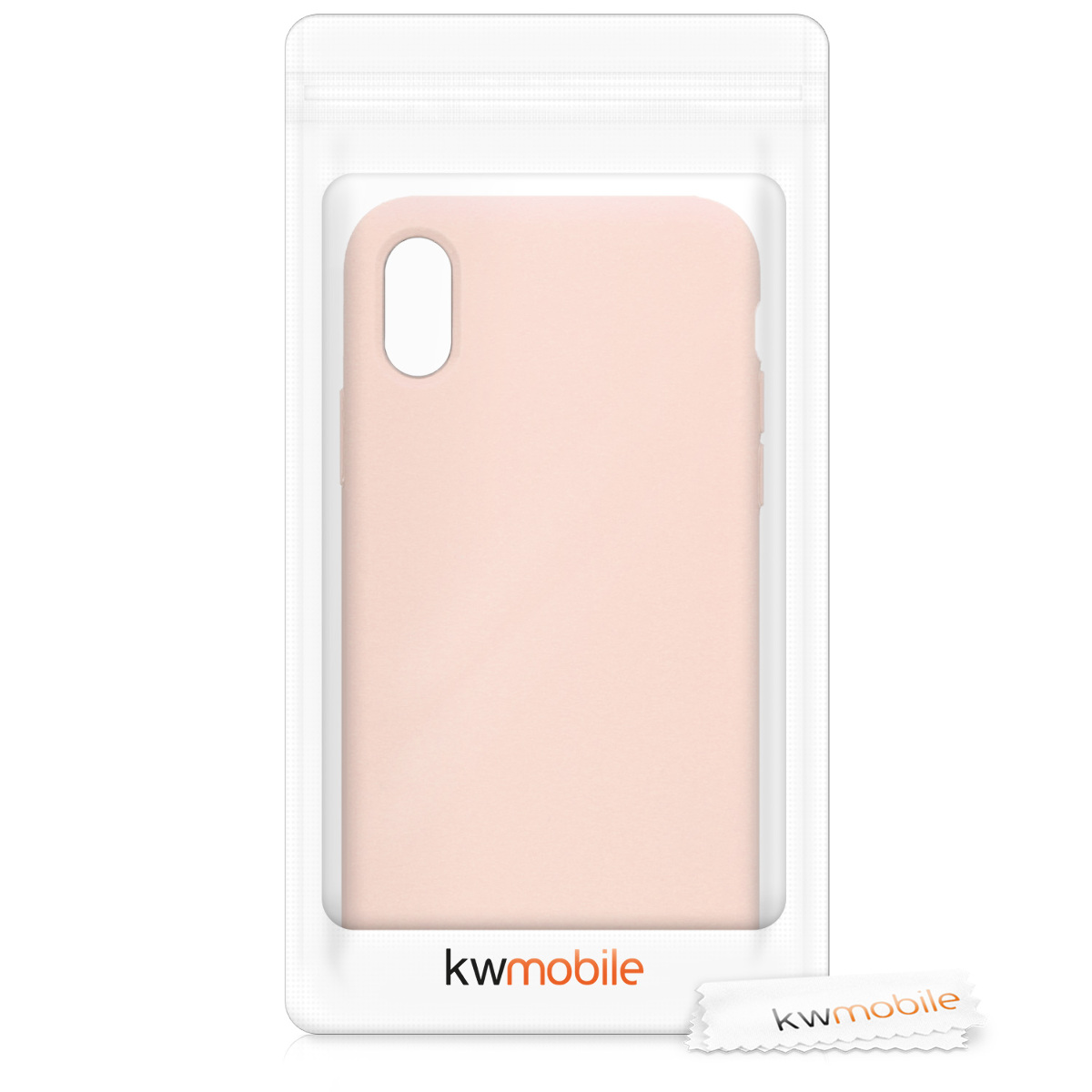 Silikonový TPU kryt kwmobile pro iPhone X - pudrově růžová