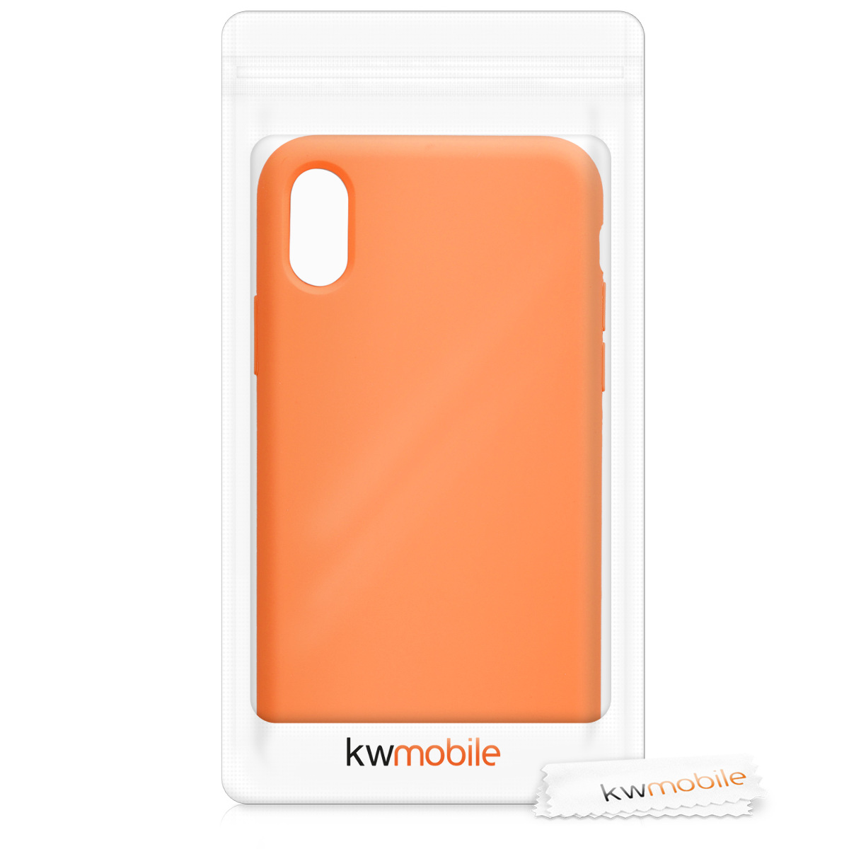 Silikonový kryt na mobil kwmobile pro Apple iPhone X - oranžová Fruity Orange