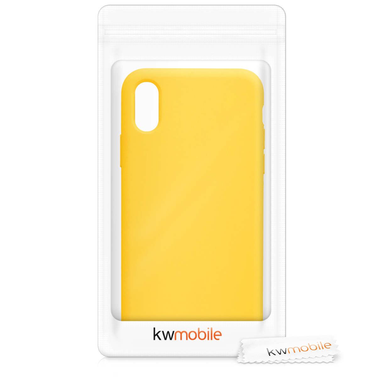 Silikonový kryt na mobil kwmobile pro Apple iPhone X - zářivě žlutá