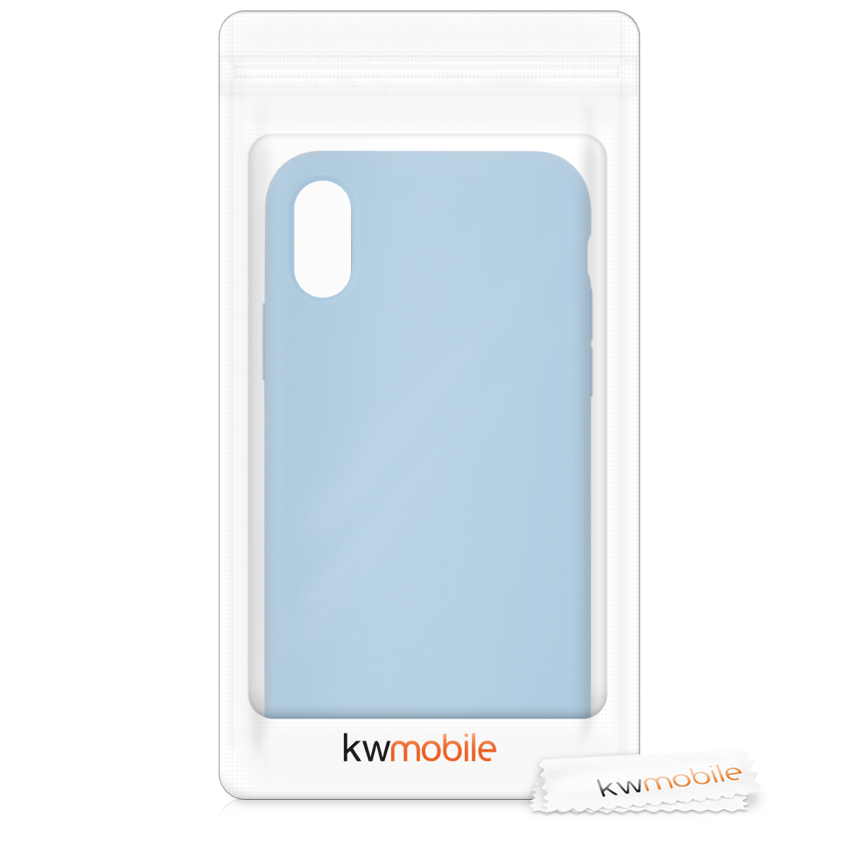 Silikonový TPU kryt kwmobile pro iPhone X - pastelově modrá