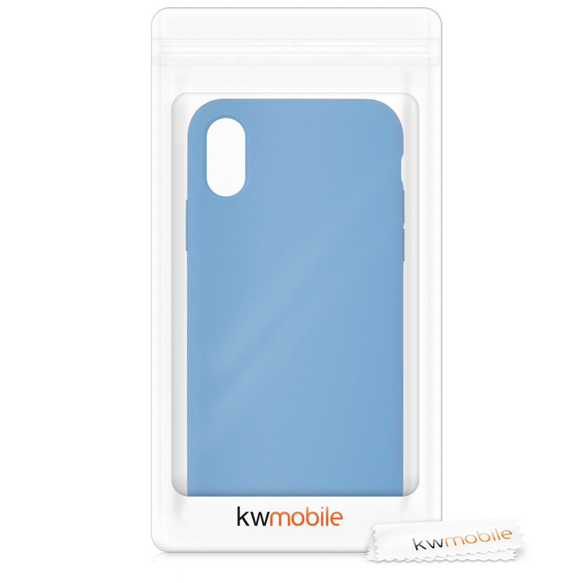 Silikonový kryt na mobil kwmobile pro Apple iPhone X - vintage modrá