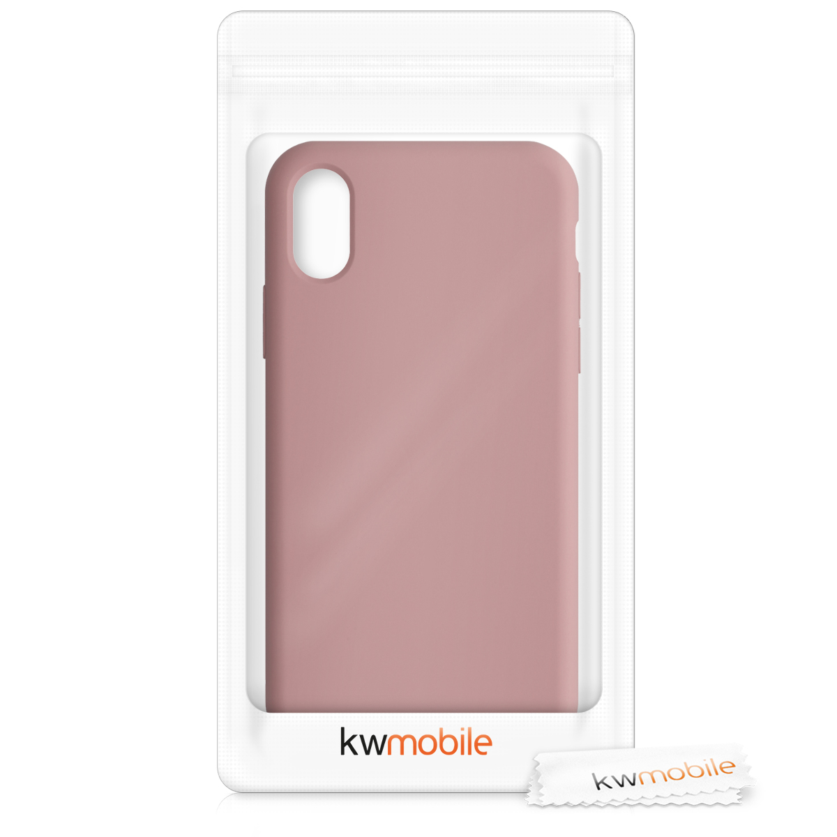 Silikonový kryt na mobil kwmobile pro Apple iPhone X - růžová Winter Rose