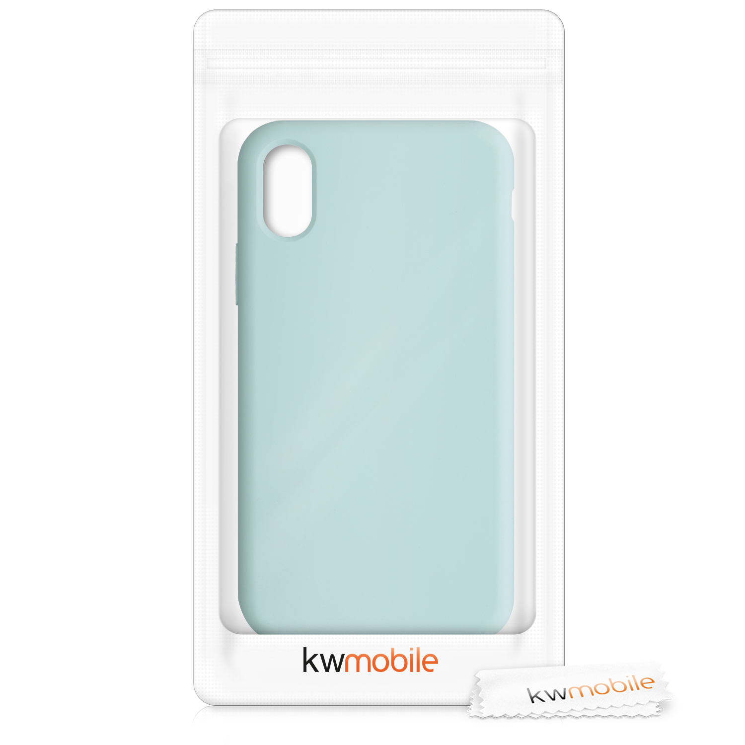 Silikonový kryt na mobil kwmobile pro Apple iPhone X - mátová
