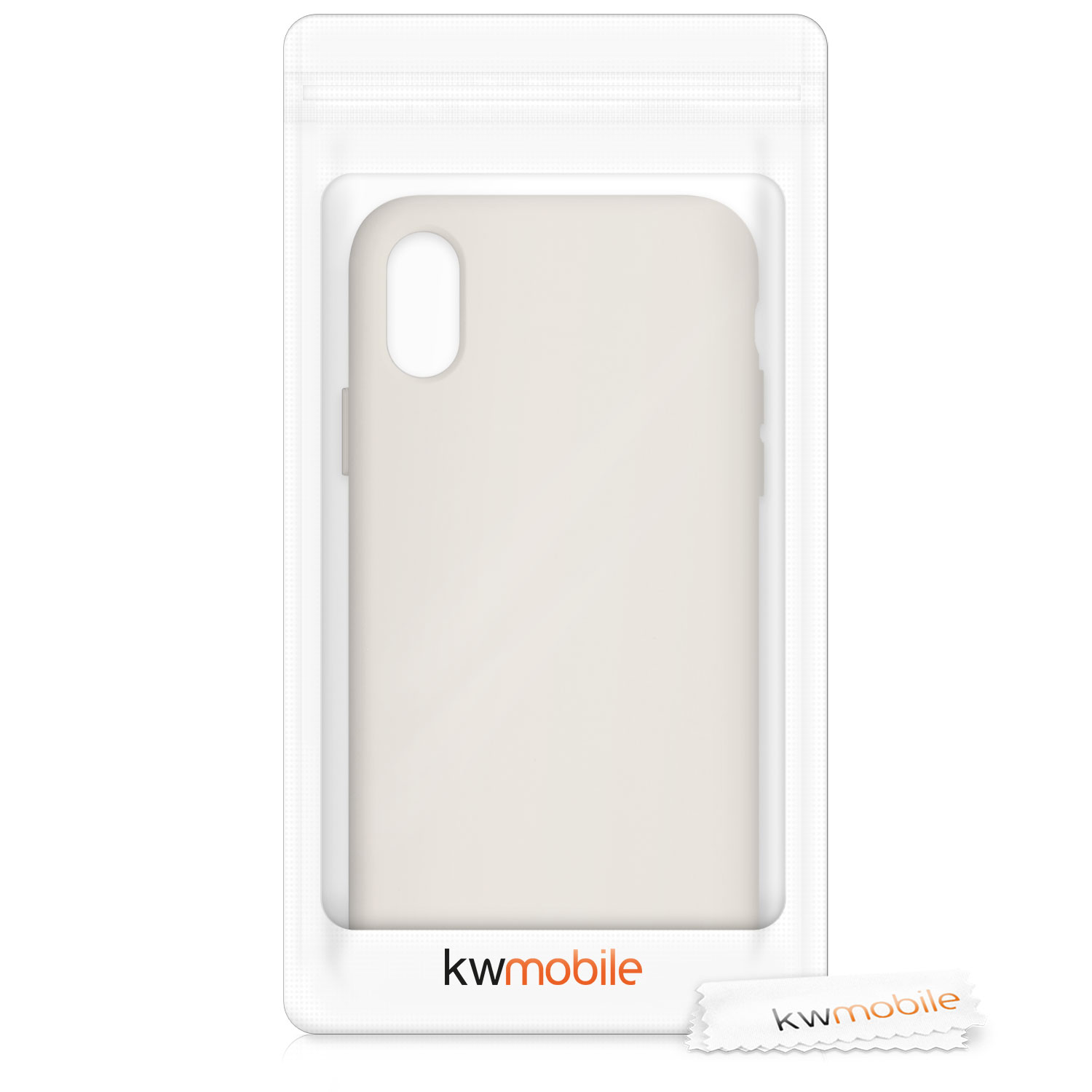 Silikonový kryt na mobil kwmobile pro Apple iPhone X - světlá Moon Glow
