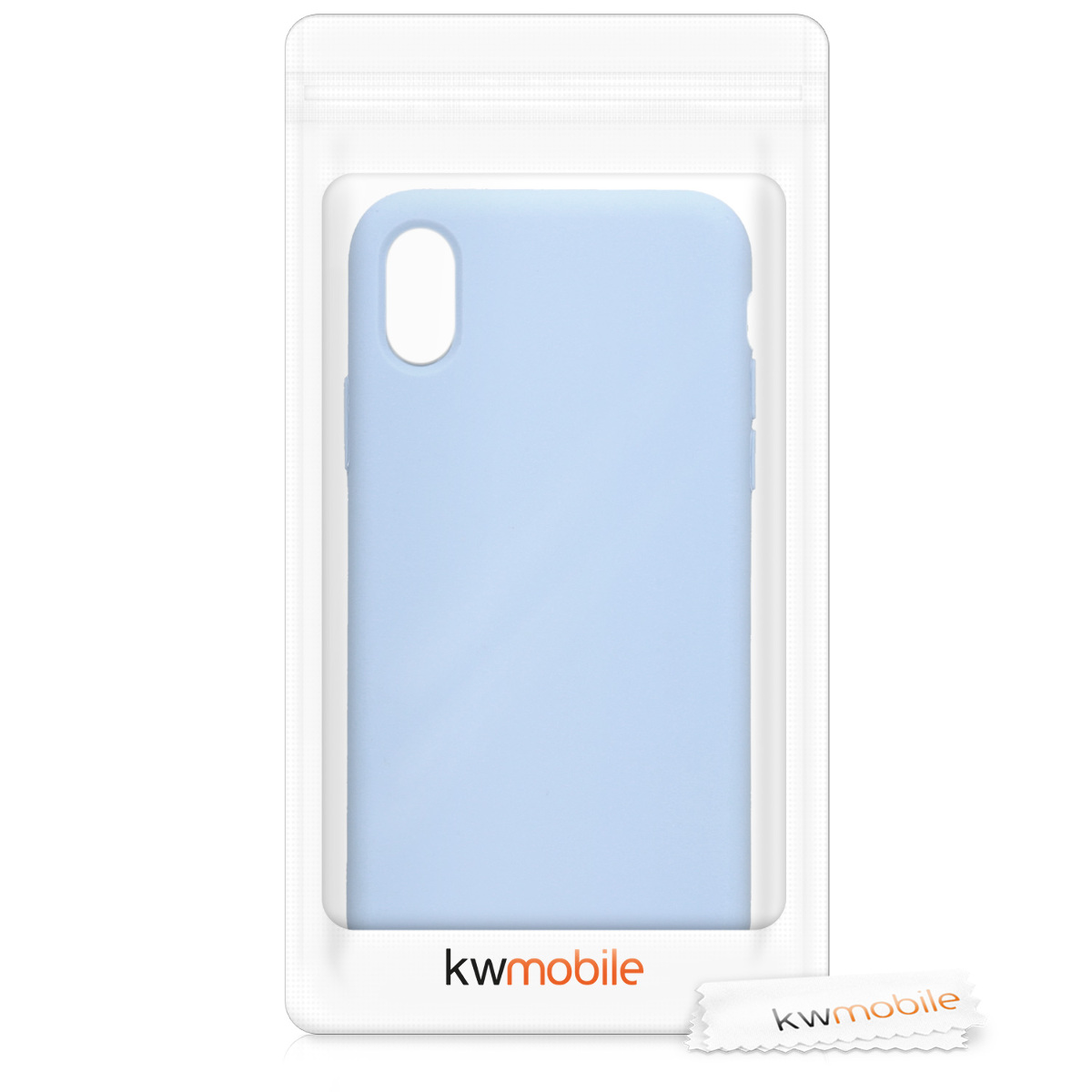 Silikonový TPU kryt kwmobile pro iPhone X - světle modrá matná