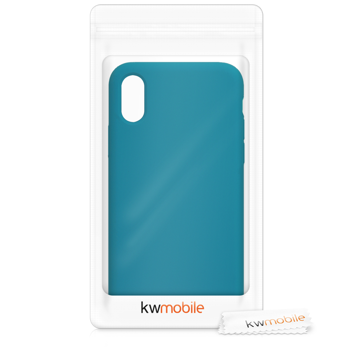 Silikonový TPU kryt kwmobile pro iPhone X - petrolejová matná