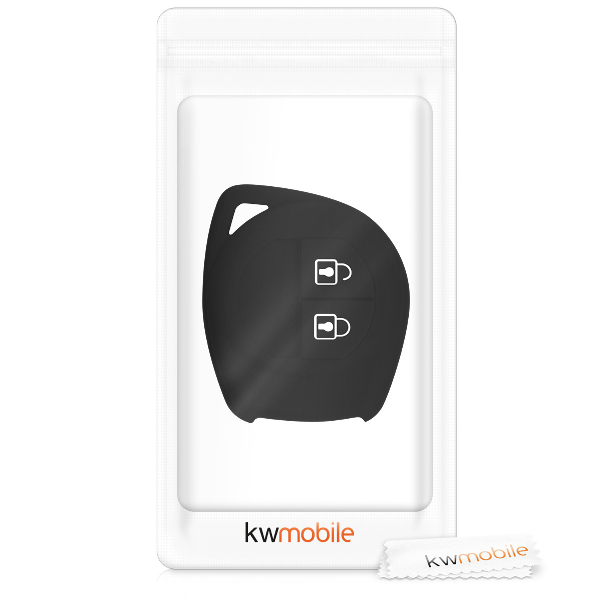 Pouzdro na klíč od auta Suzuki 2 Button kwmobile - černá