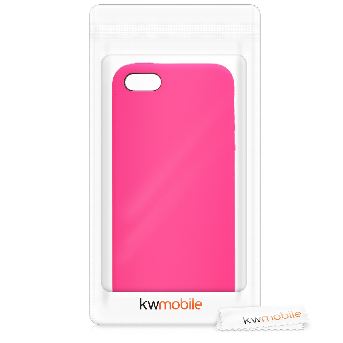 Silikonový TPU kryt kwmobile pro iPhone SE (1. generace 2016) / iPhone 5 / iPhone 5S - neonově růžová