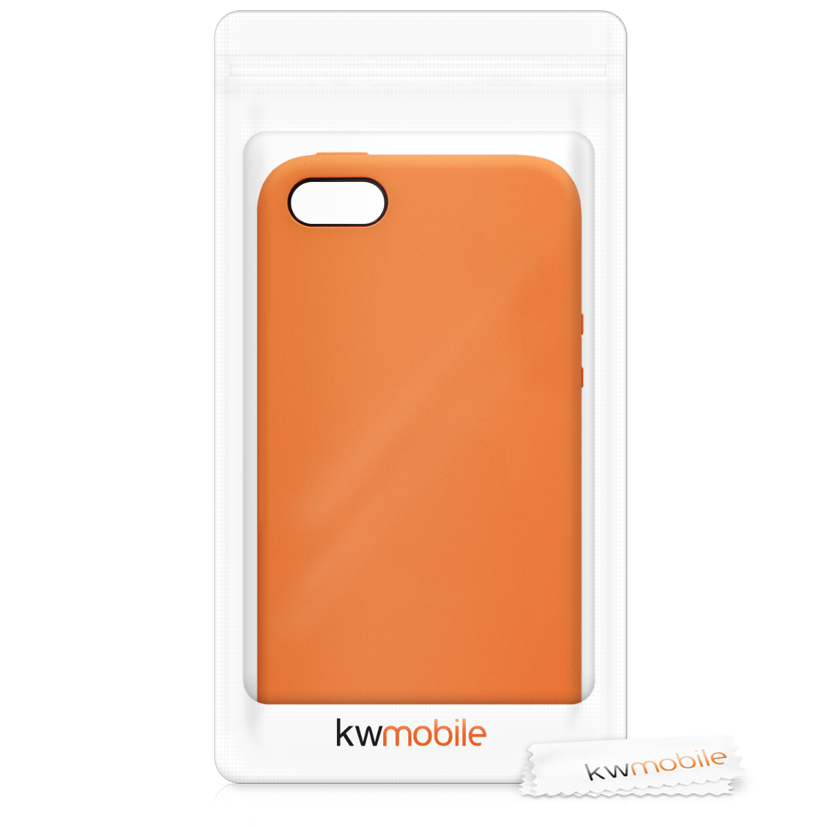 Silikonový TPU kryt kwmobile pro iPhone SE (1. generace 2016) / iPhone 5 / iPhone 5S - ovocně oranžová