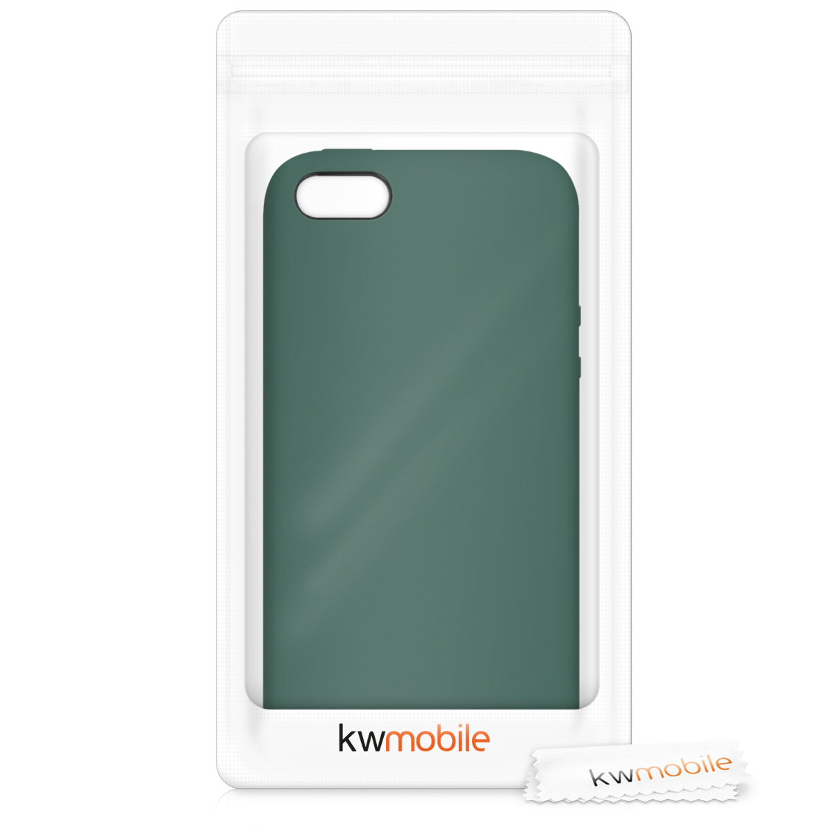 Silikonový TPU kryt kwmobile pro iPhone SE (1. generace 2016) / iPhone 5 / iPhone 5S - lesní zelená