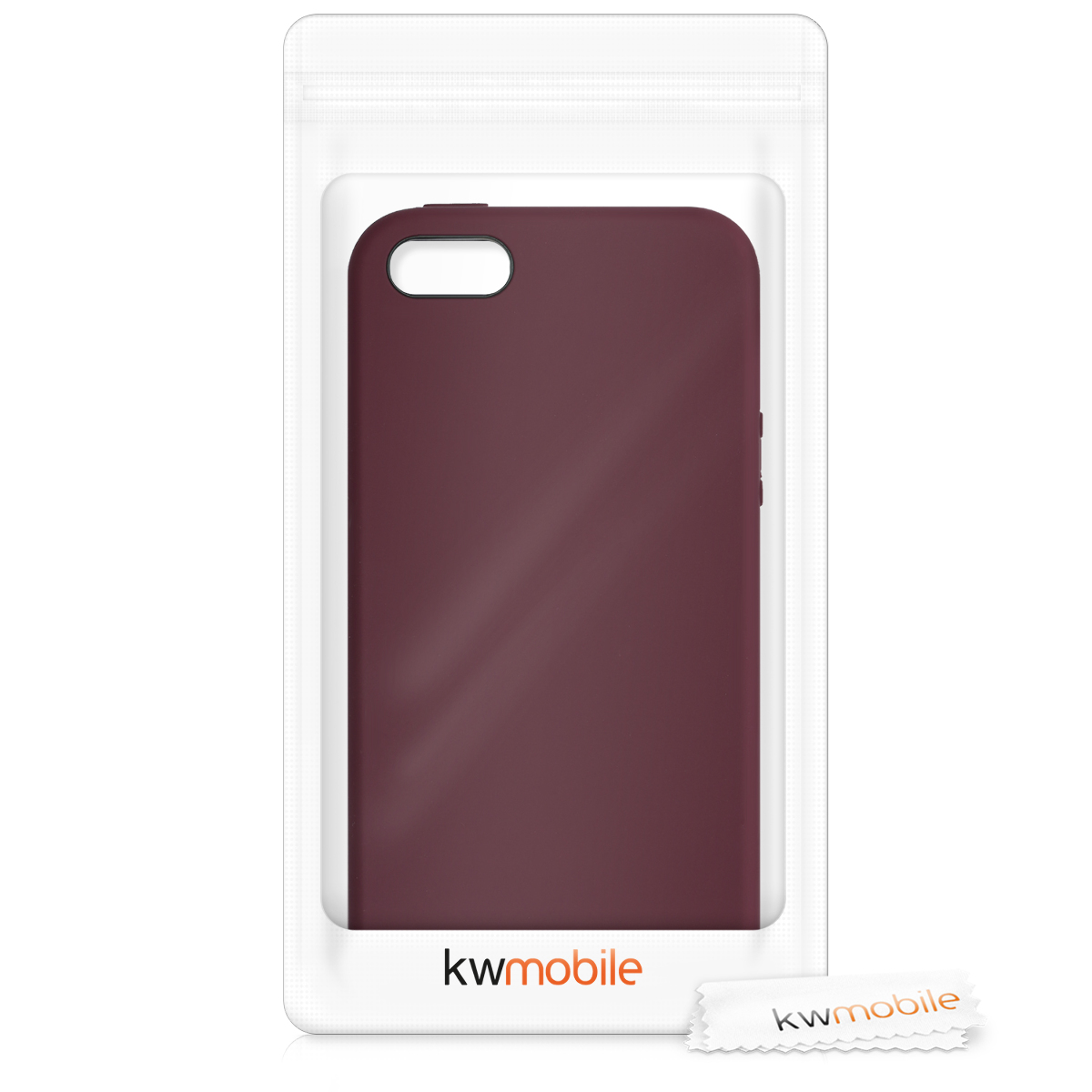 Silikonový TPU kryt kwmobile pro iPhone SE (1. generace 2016) / iPhone 5 / iPhone 5S - hnědočervená