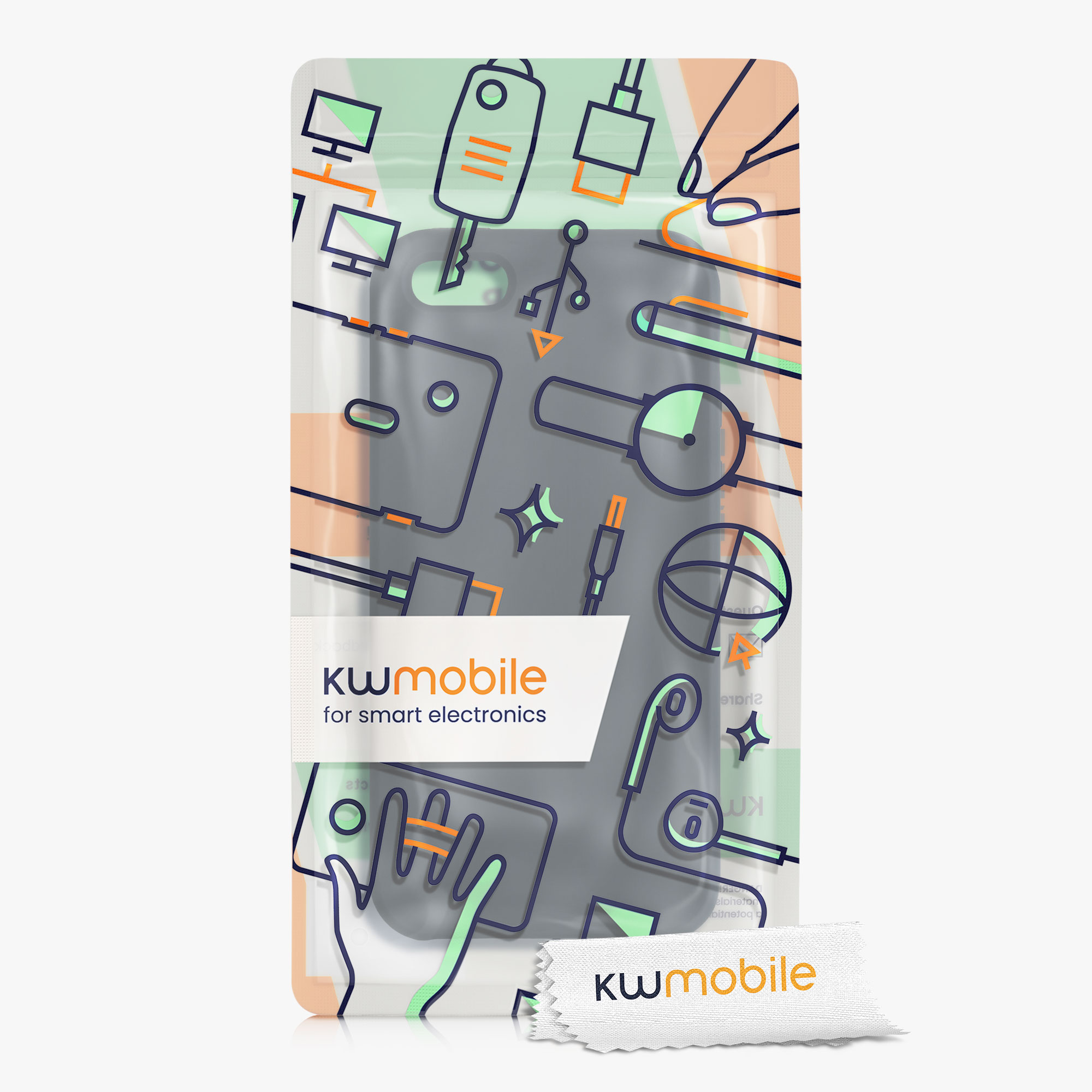 Silikonový TPU kryt kwmobile pro iPhone SE (1. generace 2016) / iPhone 5 / iPhone 5S - tmavě břidlicová