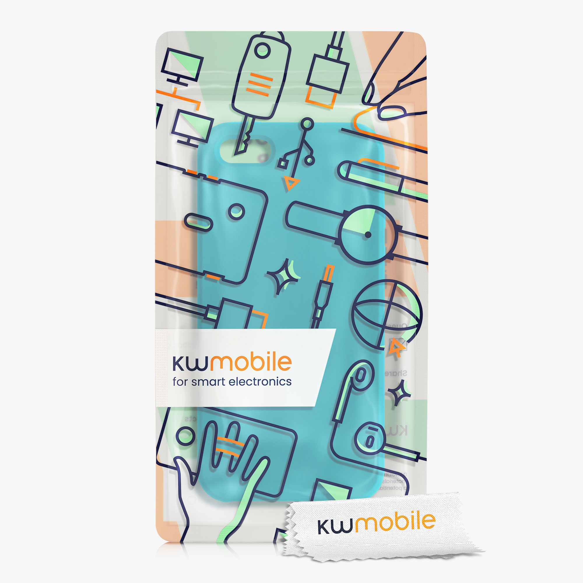 Silikonový TPU kryt kwmobile pro iPhone SE (1. generace 2016) / iPhone 5 / iPhone 5S - ledově modrá
