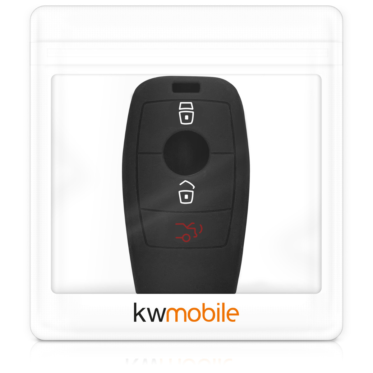 Pouzdro na klíč od auta kwmobile Mercedes-Benz Smart Key Keyless, černá