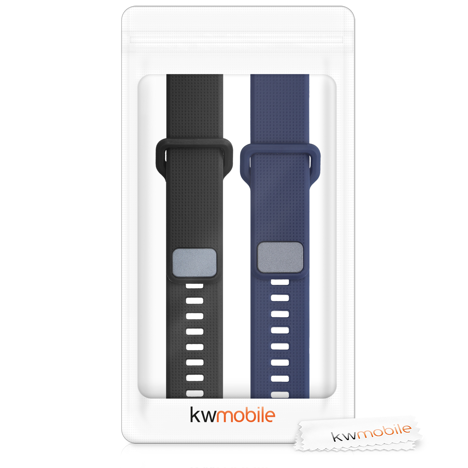 Sada řemínků na chytré hodinky Huawei Band 2 / Band 2 Pro 2 ks černo-tmavě modré