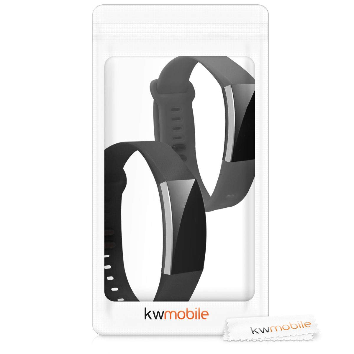 Sada řemínků na chytré hodinky Huawei Band 2 / Band 2 Pro 2 ks šedo-černé