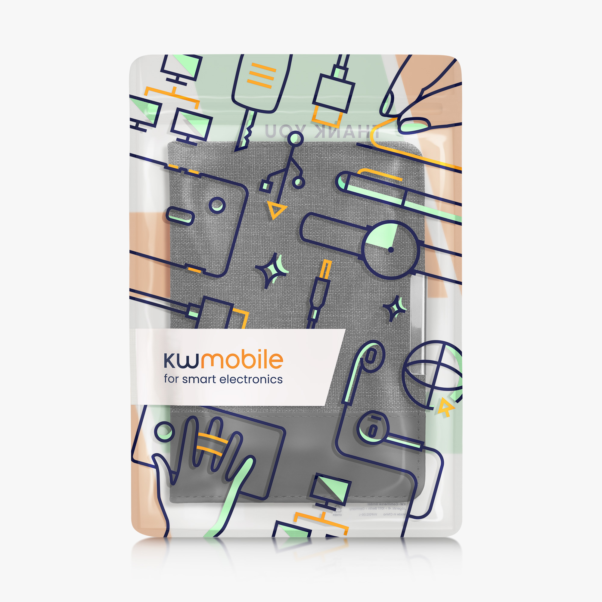 Pouzdro na čtečku Pocketbook Touch Lux 3/Basic Lux/Basic Touch 2 kwmobile - antracitová/černá