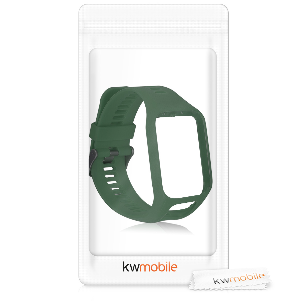 Řemínek TomTom Adventurer / Runner 3 / Spark 3 / Golfer 2 kwmobile silikon 1 ks tmavě zelená