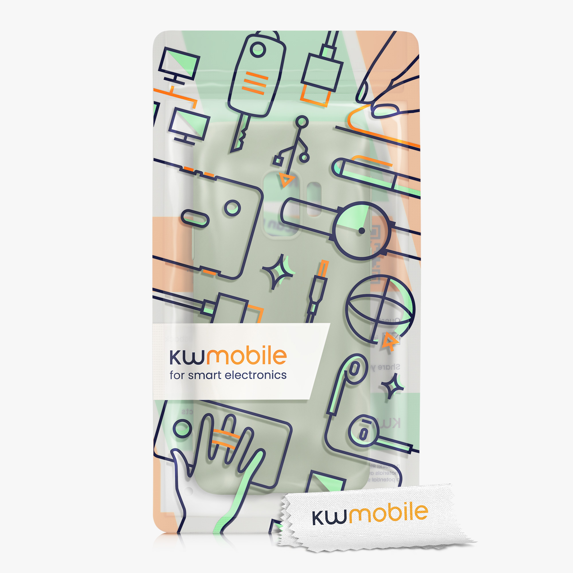 Kryt na mobil Galaxy S9 kwmobile šedozelený