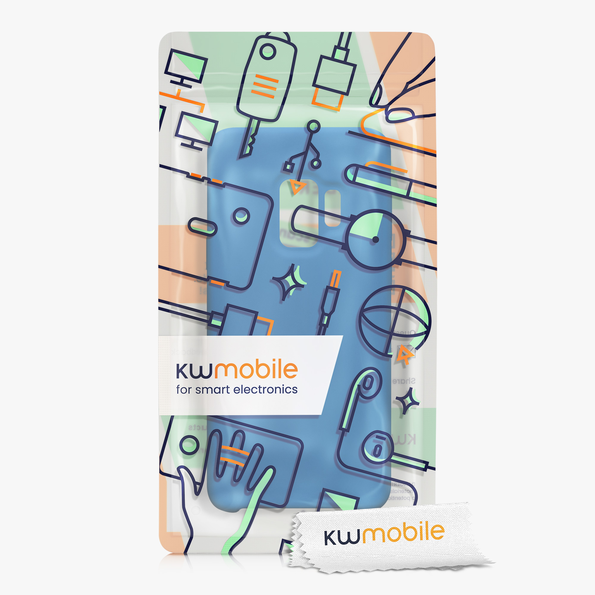 Kryt na mobil Samsung Galaxy S9 kwmobile modrá Blue Reef
