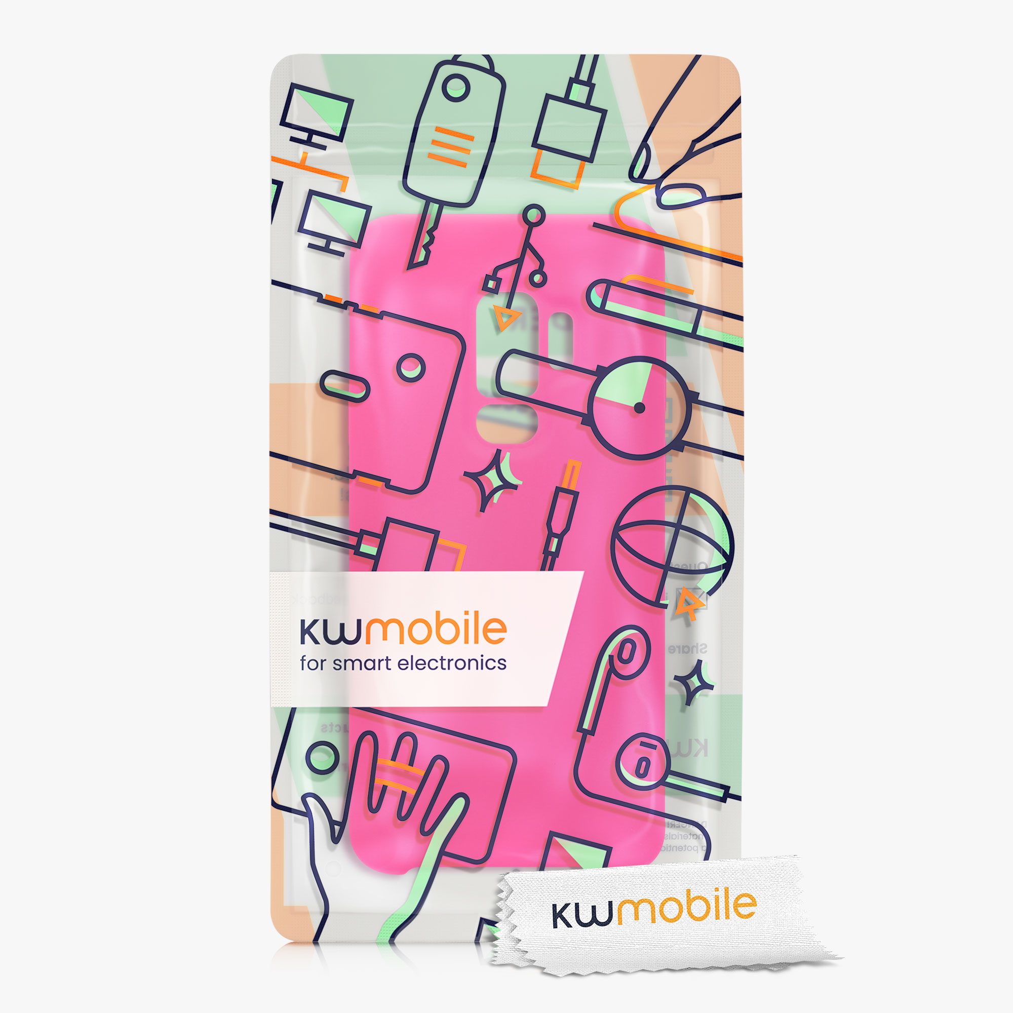 Kryt na mobil Galaxy S9 Plus kwmobile neonově růžový