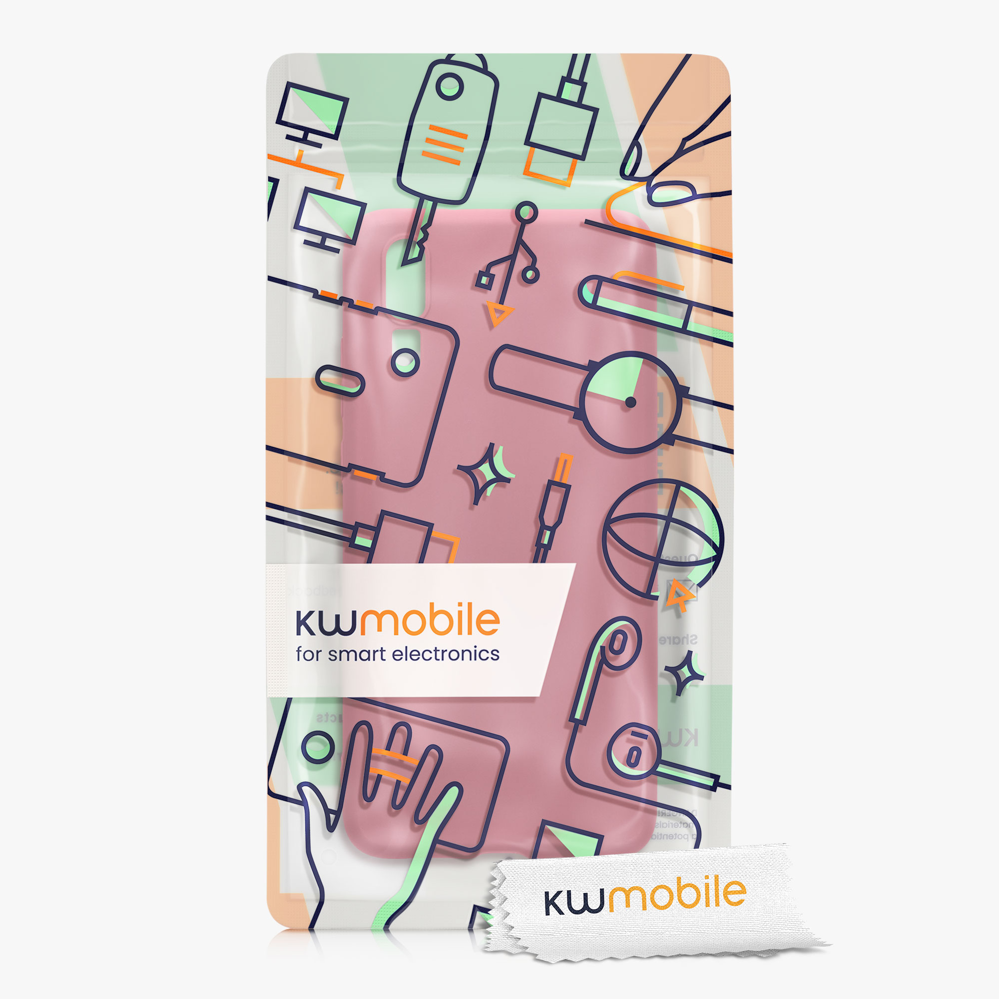 Kryt kwmobile Huawei P20, tmavě růžová