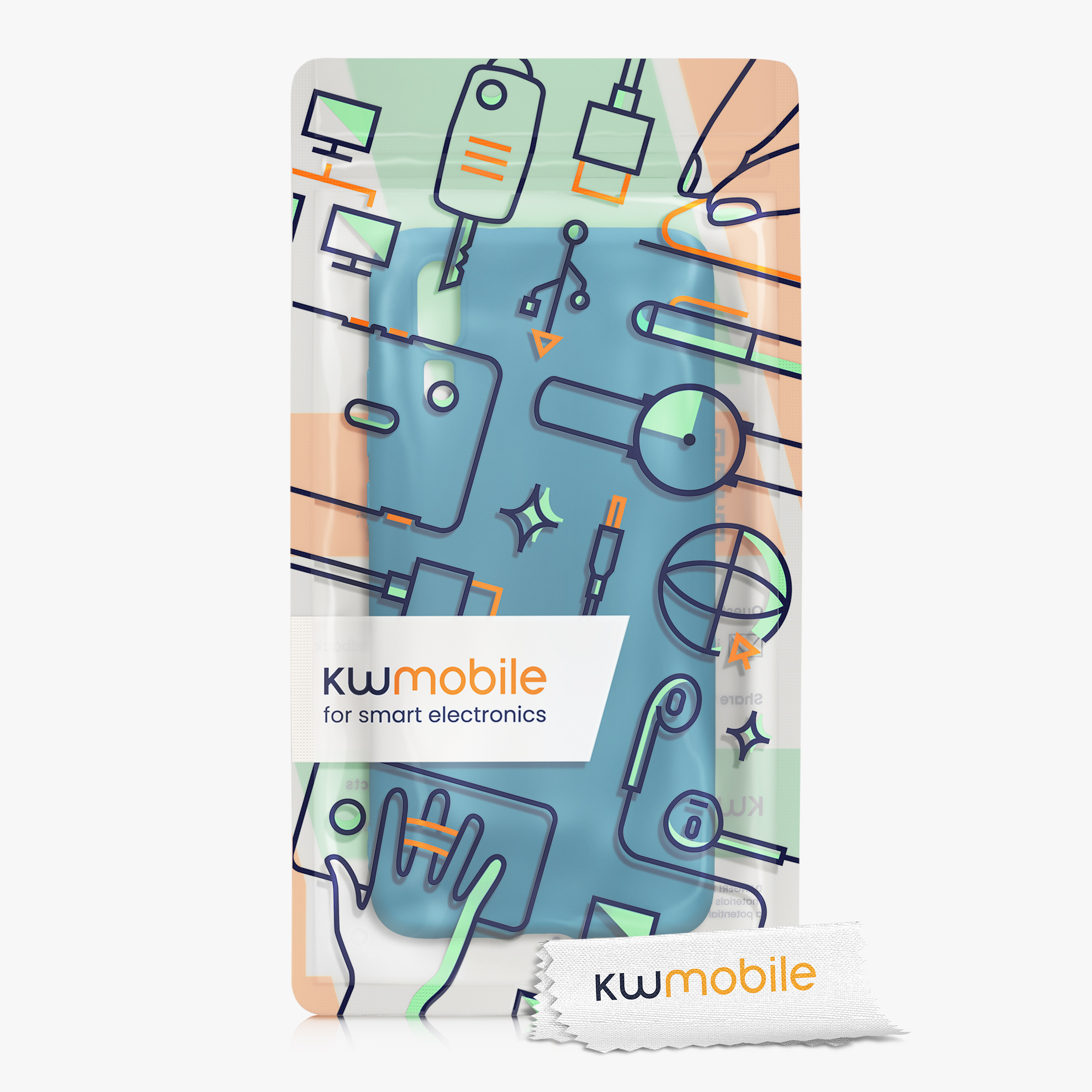 Kryt kwmobile Huawei P20, karibská modrá