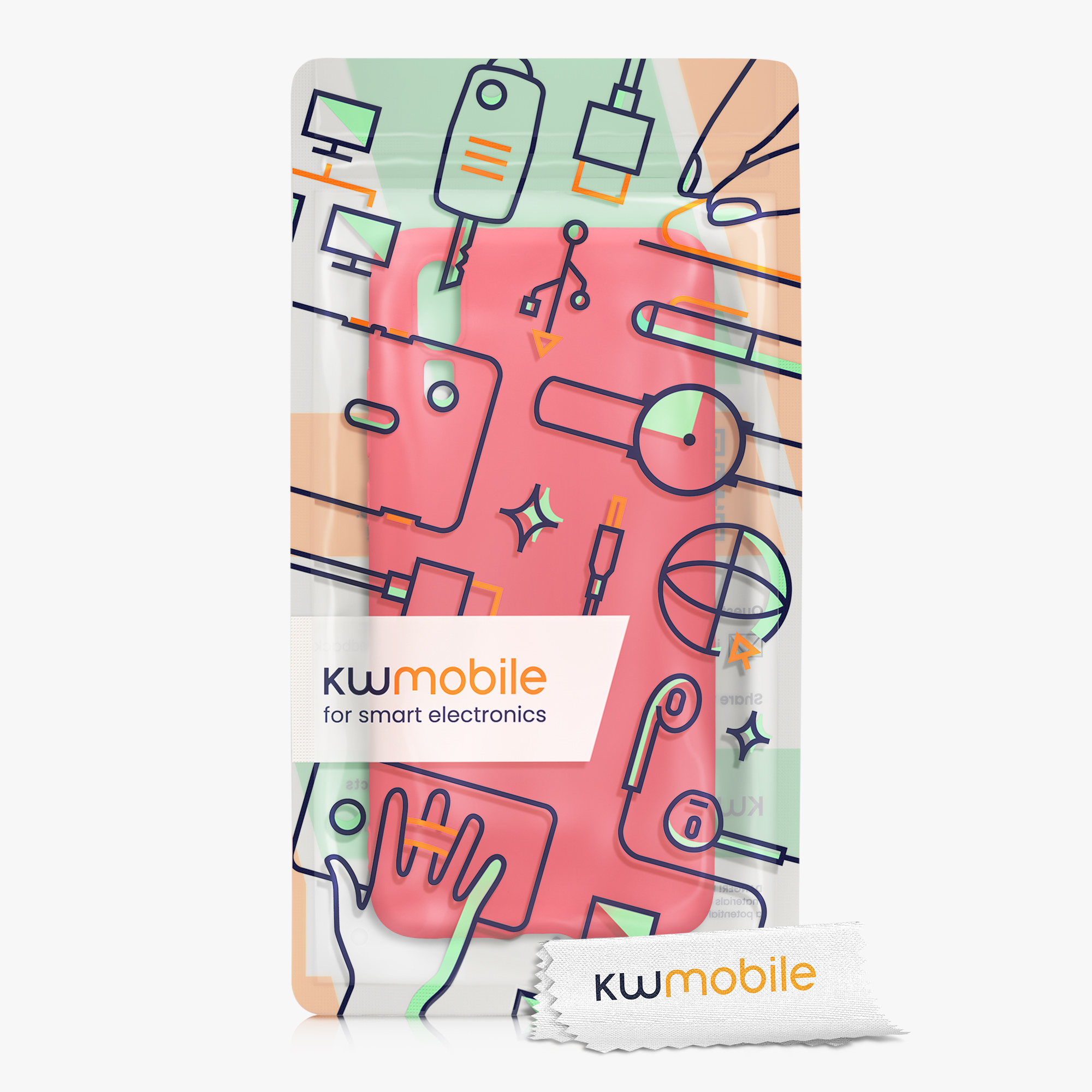 Kryt kwmobile Huawei P20, neonově růžová