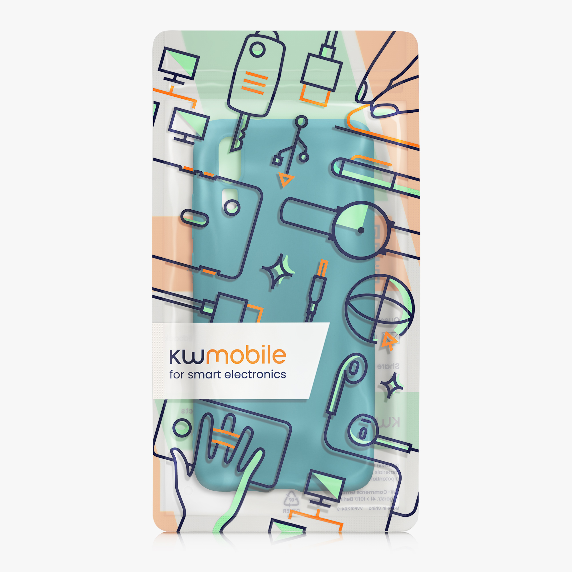 Kryt kwmobile pro Huawei P20, matná petrolejová