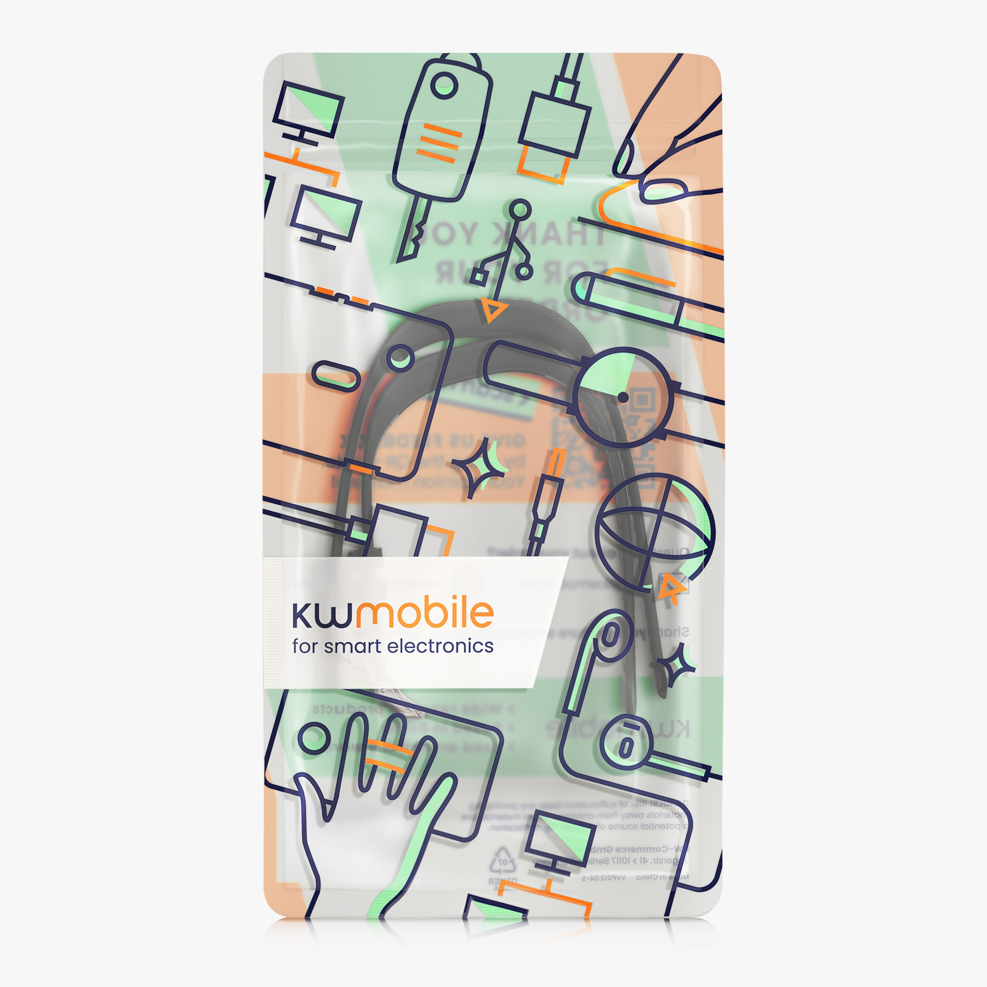 Řemínek kwmobile pro Garmin Vivofit 4 - 2 ks, matná černá / matná černá