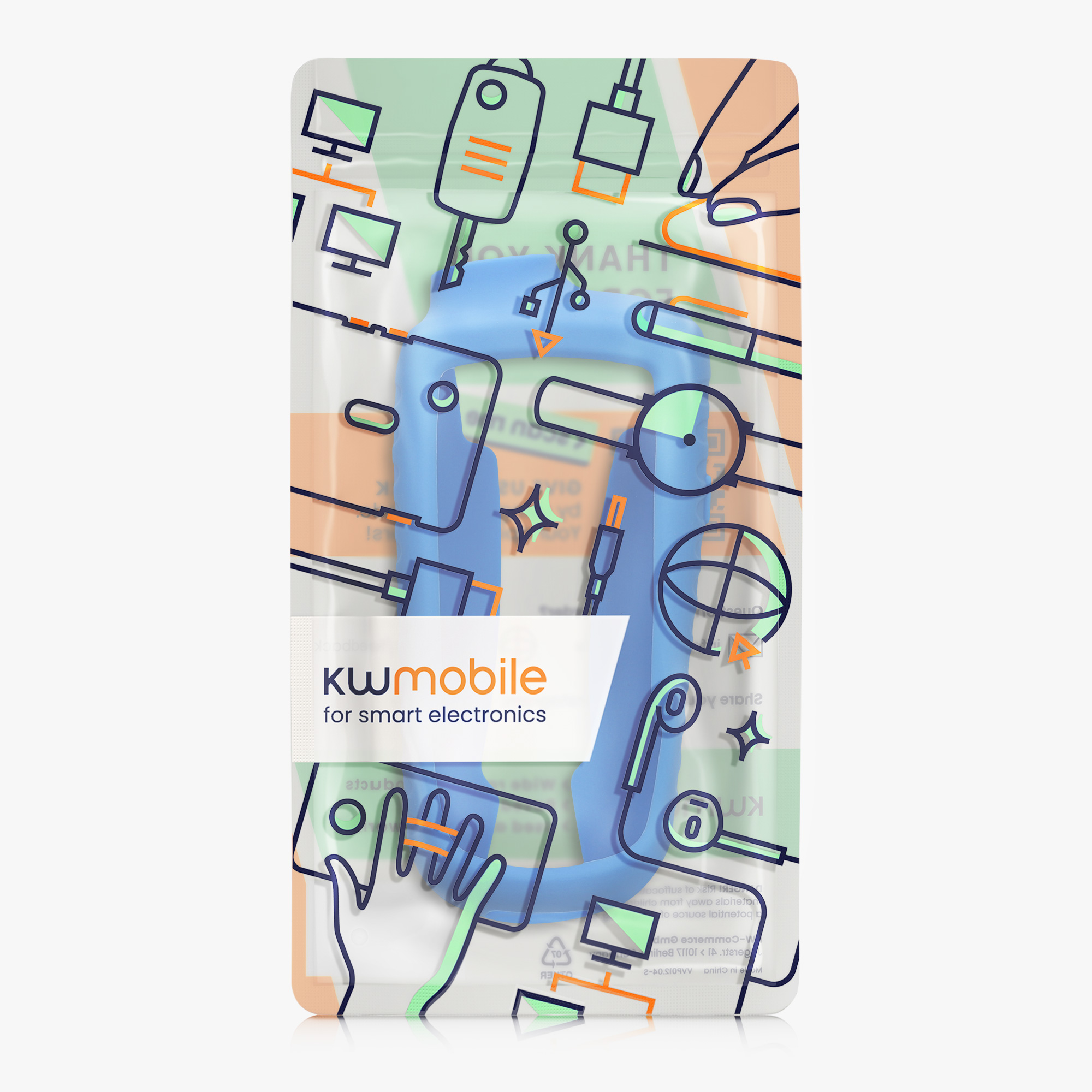 Obal na GPS navigaci kwmobile pro Garmin GPSMAP 64 / 64s / 64st - Anti-Slip Outdoor Sleeve in Blue