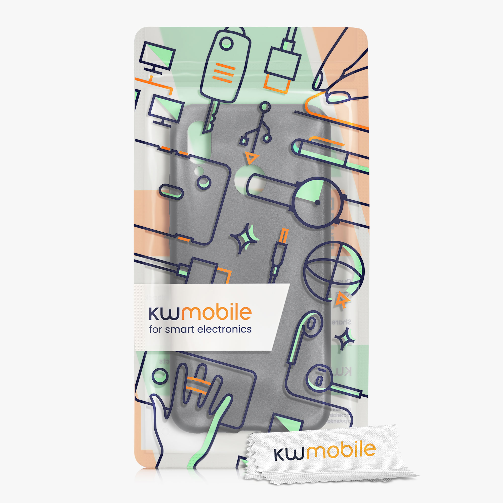 Kryt kwmobile Huawei P20 Lite, metalická šedá