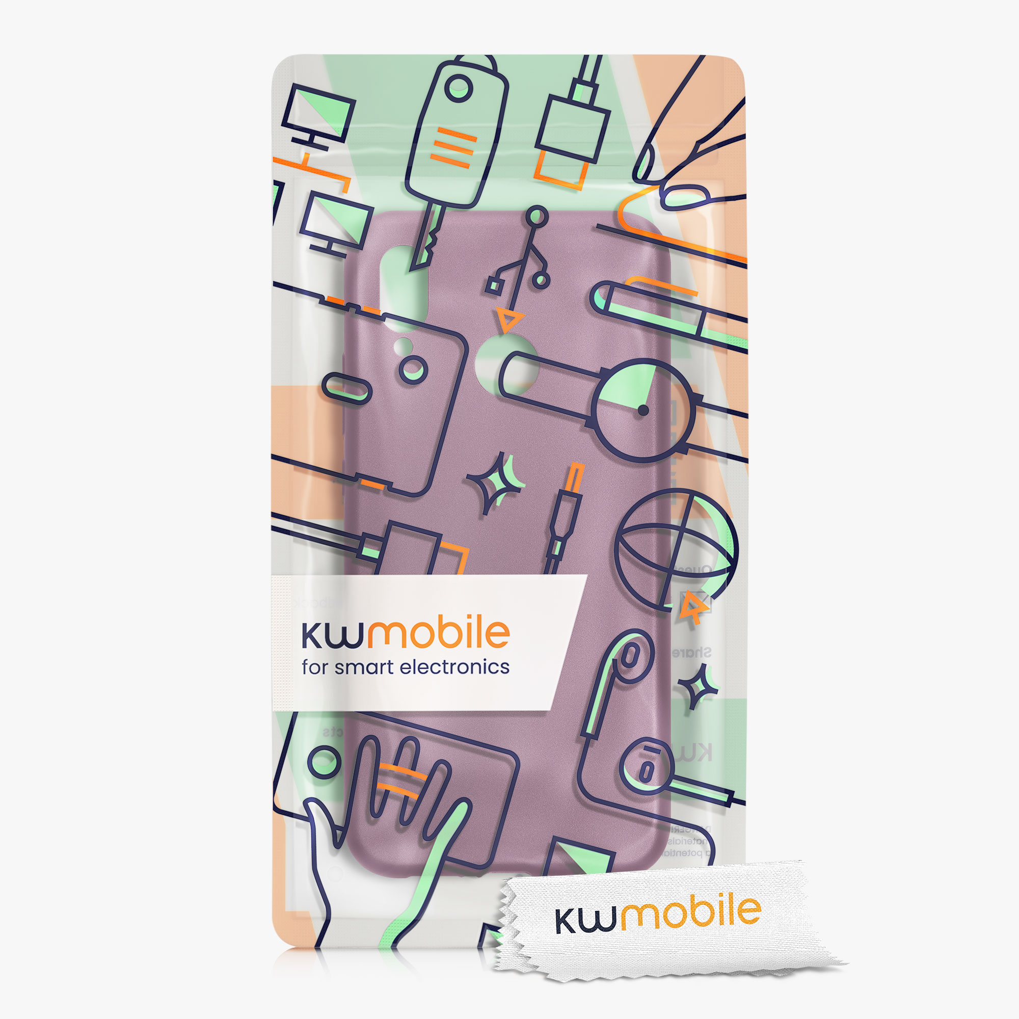 Kryt kwmobile Huawei P20 Lite, metalická levandulová