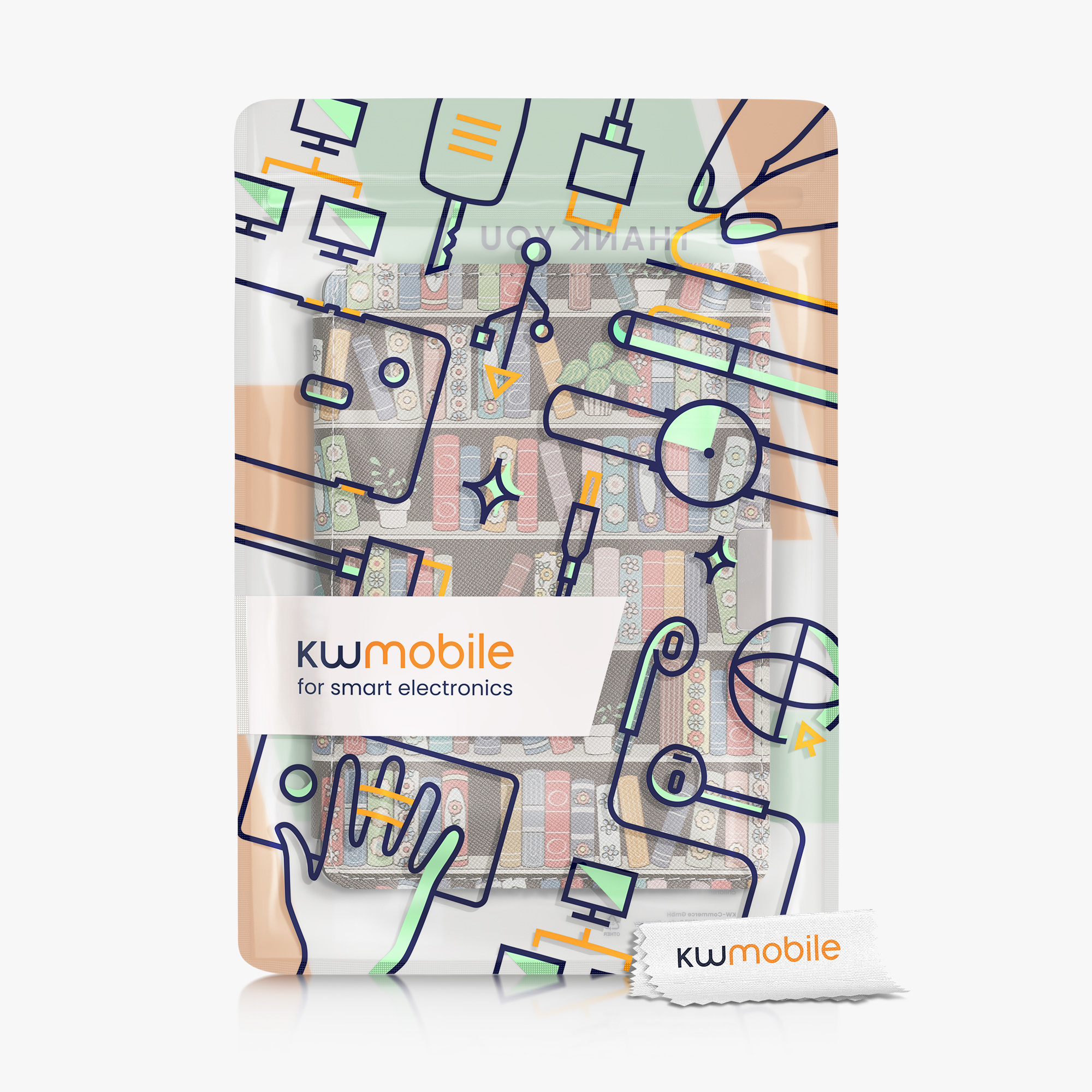 Flip pouzdro na čtečku Kobo Aura Edition 2 Summer Library se stojánkem