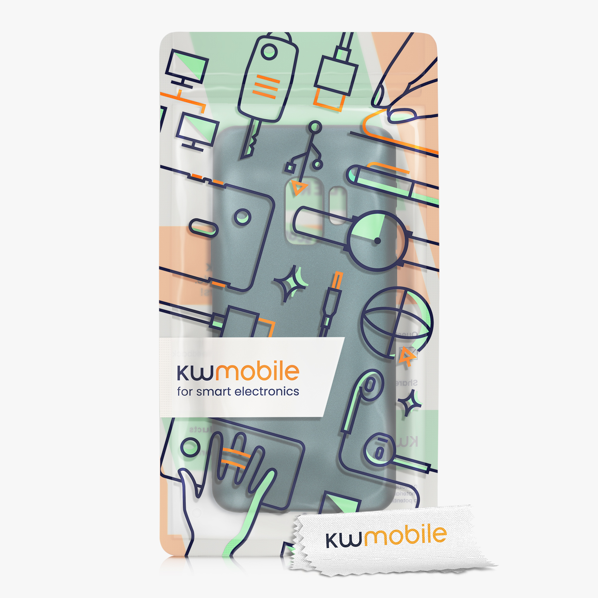 Kryt na mobil Samsung Galaxy S9 kwmobile metalická petrolejová